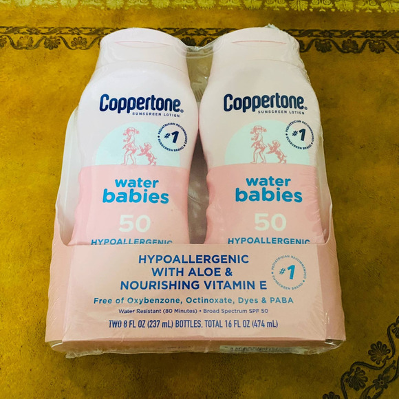 Coppertone Water Babies SPF 50 2 bottles of 8 oz. each NEW & Sealed - Picture 3 of 4